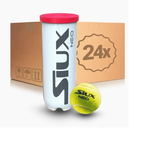 CAJA CON 24 TUBOS DE PELOTAS SIUX NEO